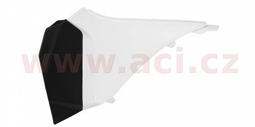 boční kryt vzduchového filtru levý KTM, RTECH (bílo-černý)